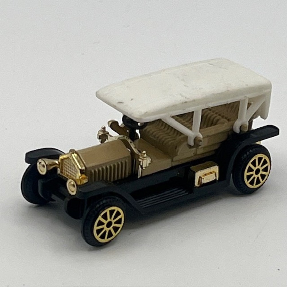 High Speed No 215 Vintage Diecast Car Tan White Gold Tone Touring Car Model